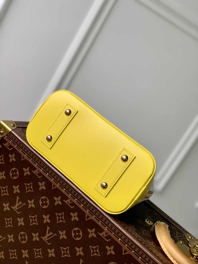 Louis Vuitton Alma BB Mini Top Handle Bag M91606 Yellow Monogram