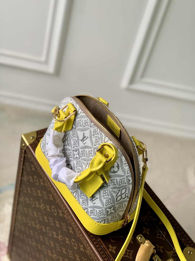 Louis Vuitton Alma BB Mini Top Handle Bag M91606 Yellow Monogram
