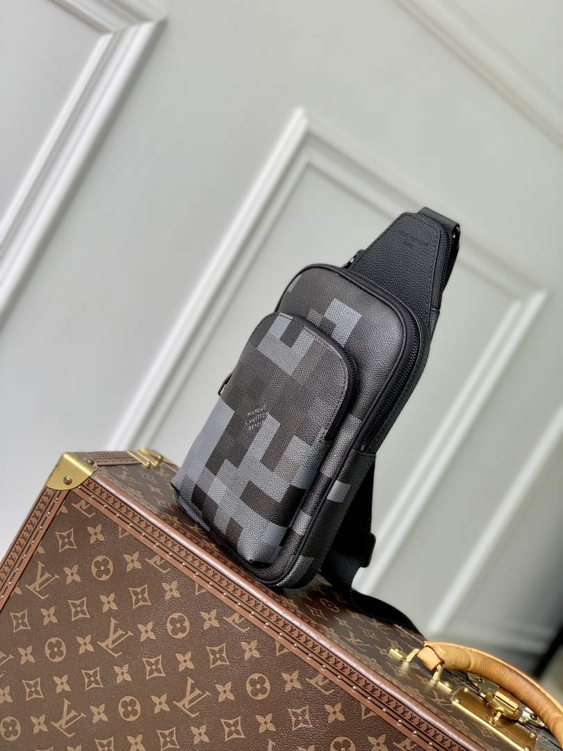 Louis Vuitton Avenue Slingbag M14953 Damoflage Black coated canvas - Default Title - View 2