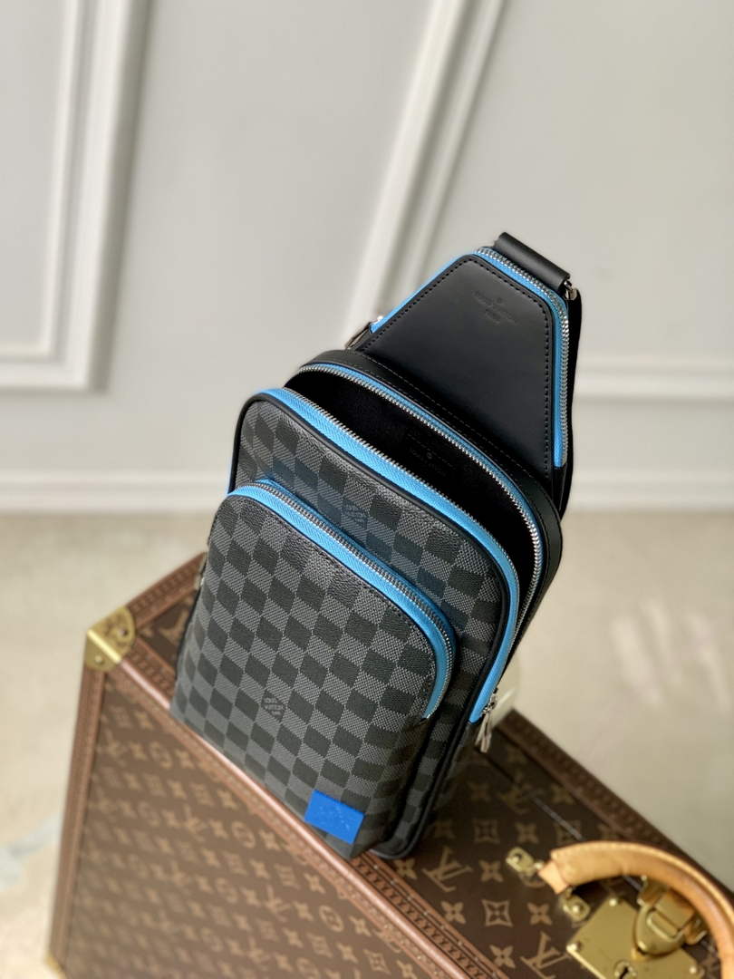 Louis Vuitton Avenue Slingbag N00086 Blue Damier canvas