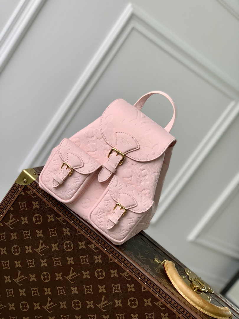 Louis Vuitton Backup M47074 Pink Monogram Leather