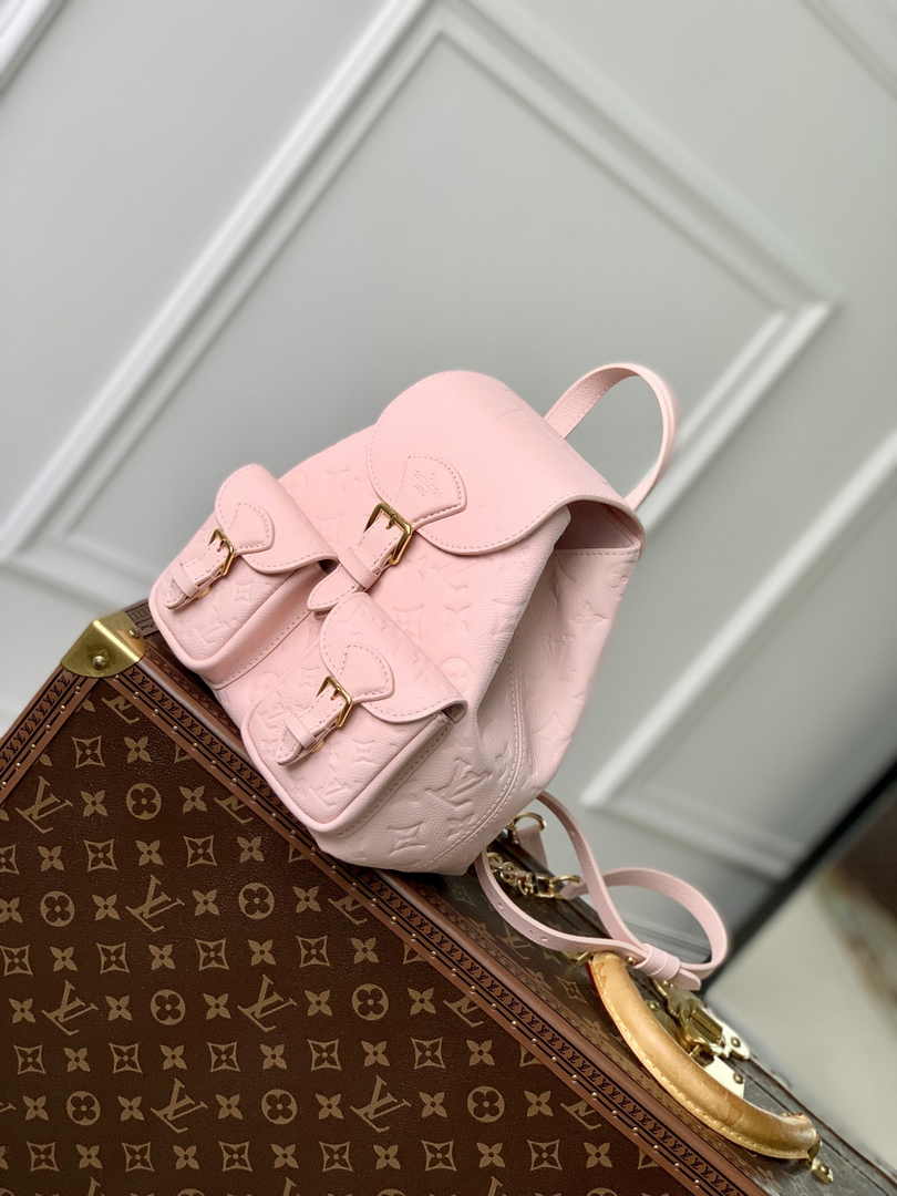 Louis Vuitton Backup M47074 Pink Monogram Leather