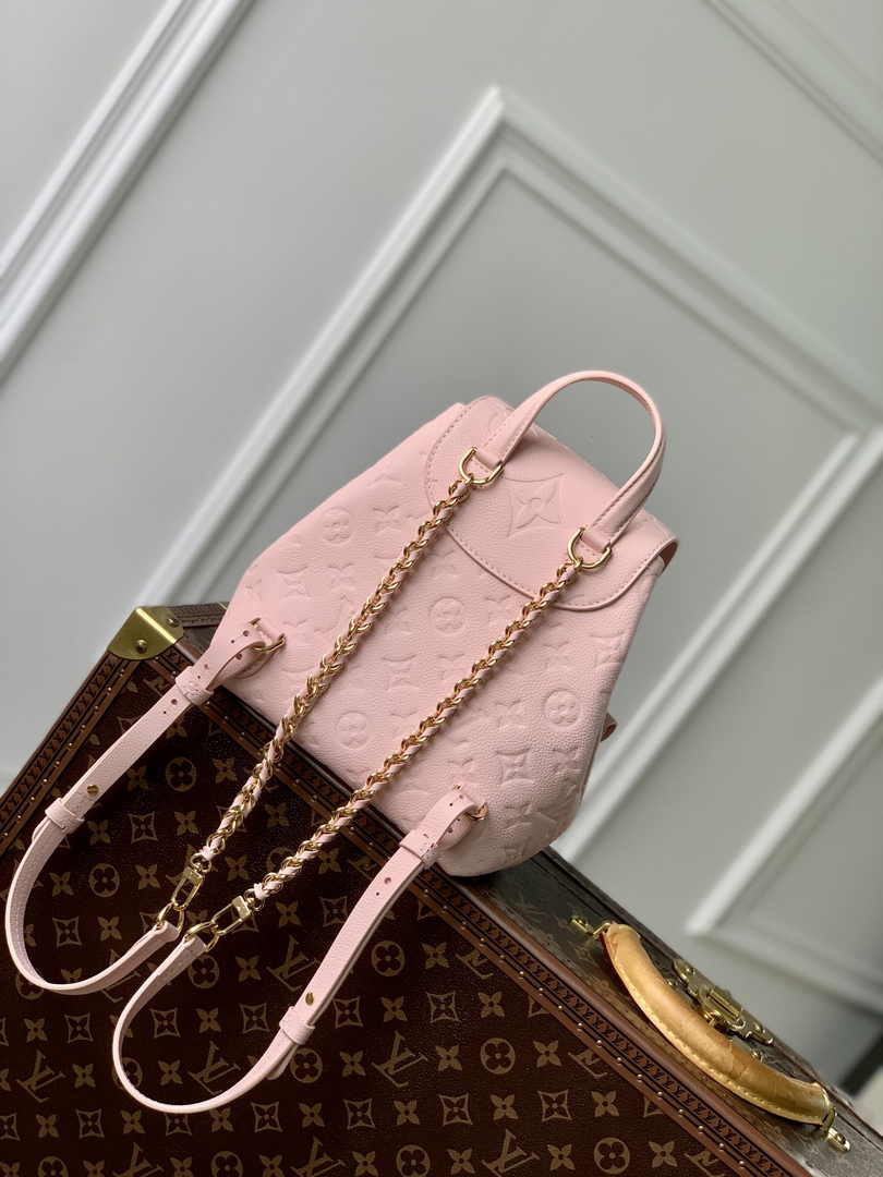 Louis Vuitton Backup M47074 Pink Monogram Leather