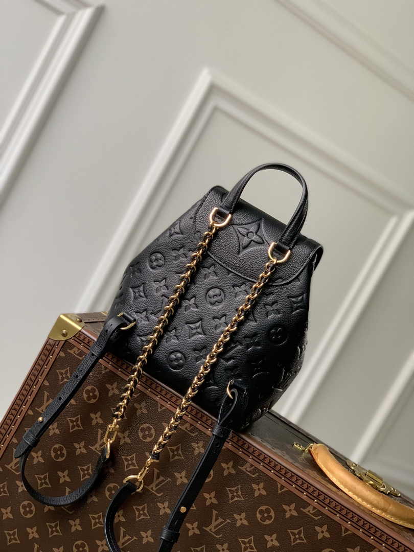 Louis Vuitton Backup M47072 Black Monogram Leather
