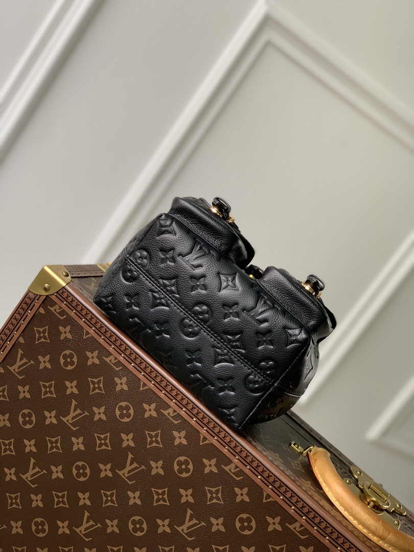 Louis Vuitton Backup M47072 Black Monogram Leather