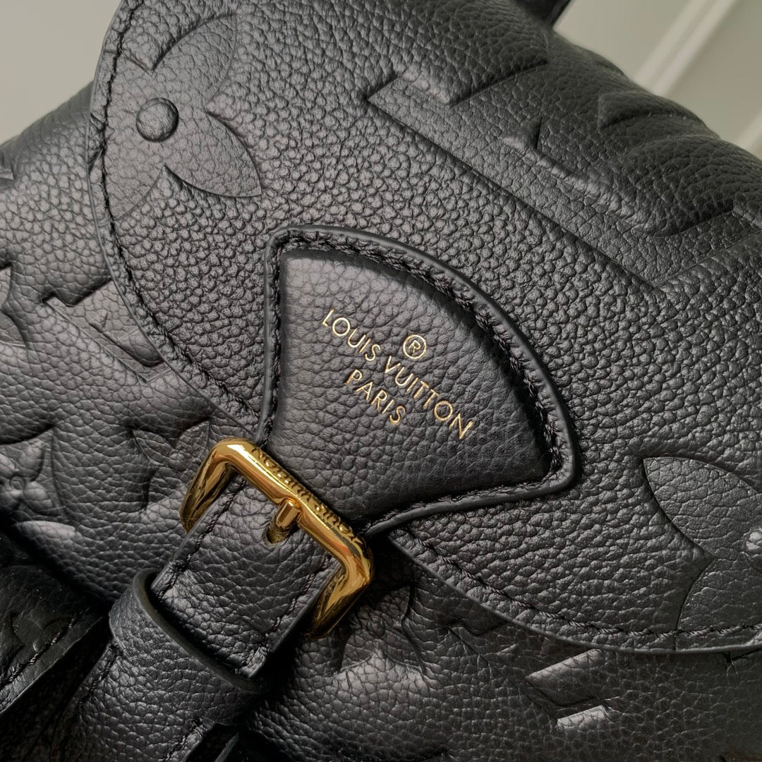 Louis Vuitton Backup M47072 Black Monogram Leather