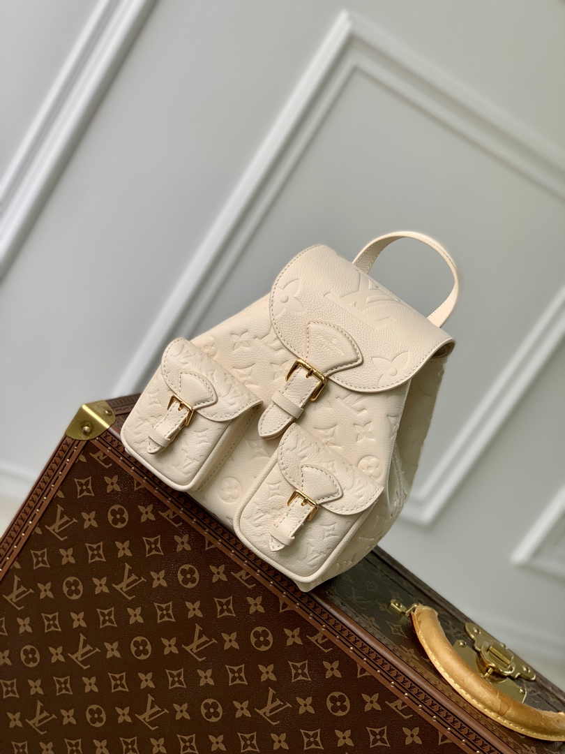 Louis Vuitton Backup M47106 Cream Monogram Leather