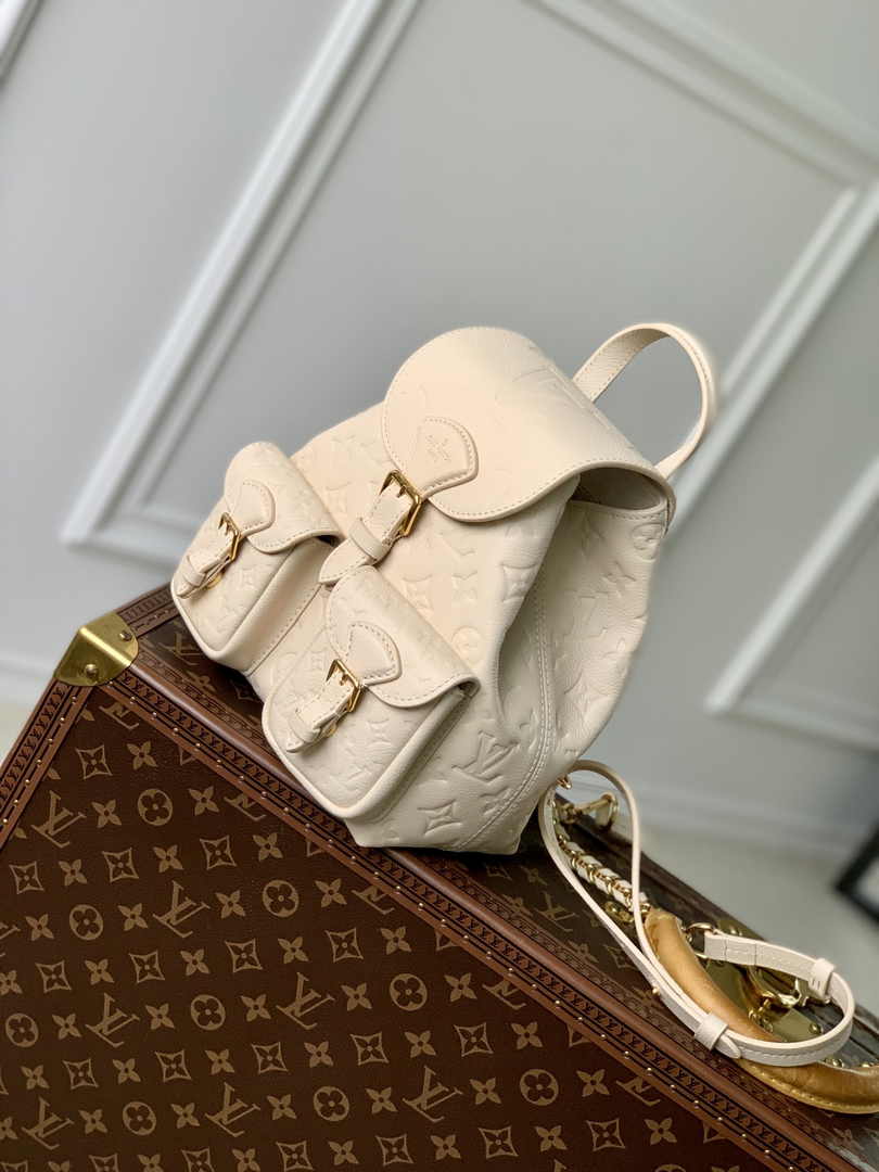 Louis Vuitton Backup M47106 Cream Monogram Leather