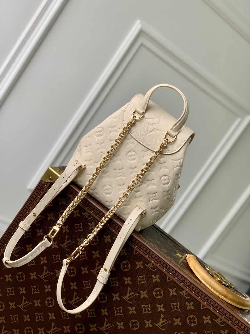 Louis Vuitton Backup M47106 Cream Monogram Leather