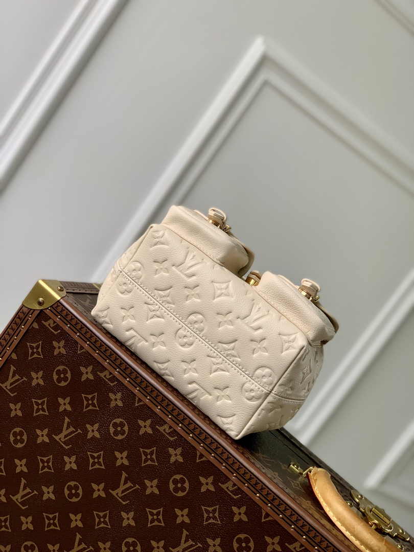 Louis Vuitton Backup M47106 Cream Monogram Leather