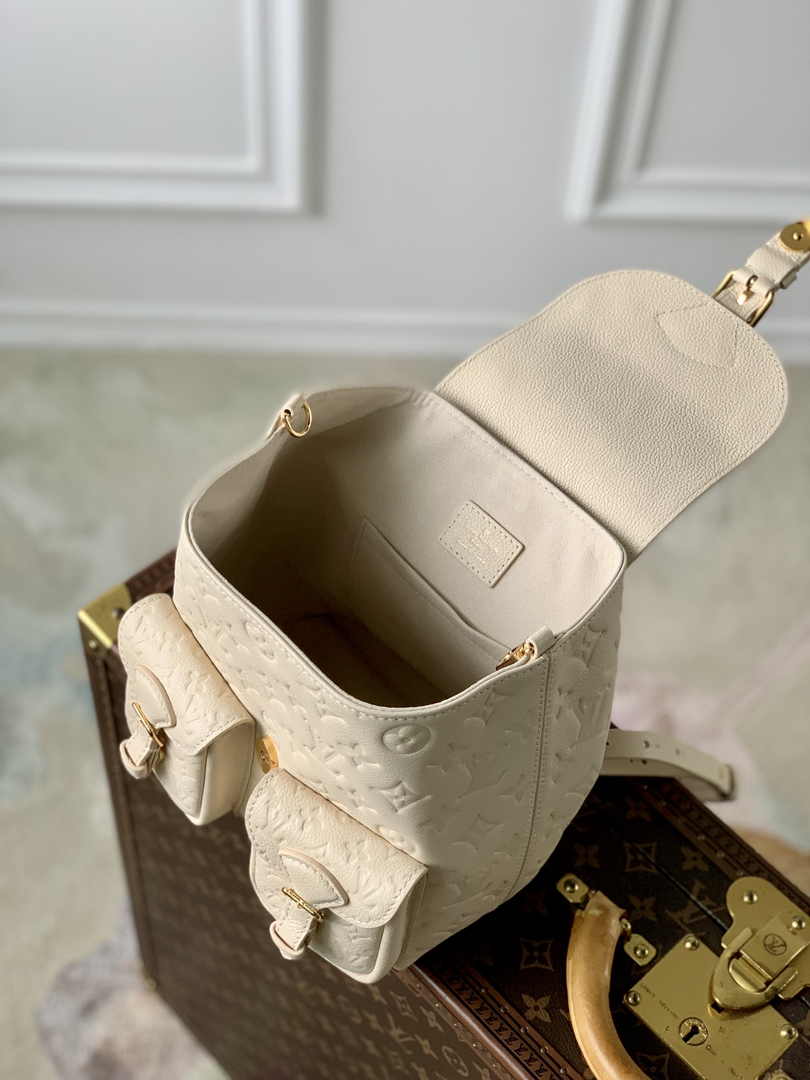 Louis Vuitton Backup M47106 Cream Monogram Leather