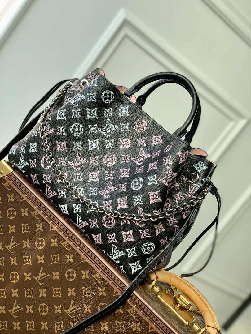 Louis Vuitton Bella Tote M21107 Black Mahina Calfskin - Default Title - View 2