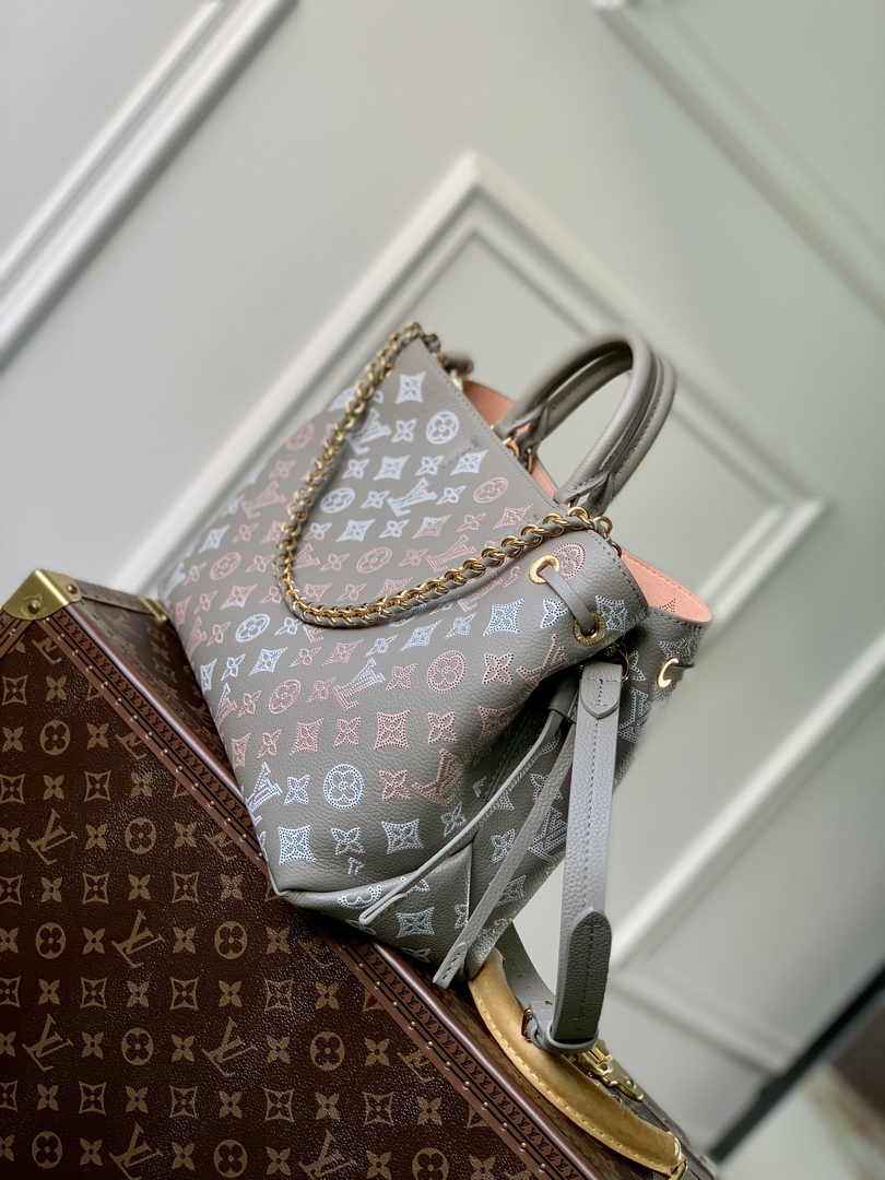 Louis Vuitton Bella Tote M23395 Gray Mahina Calfskin