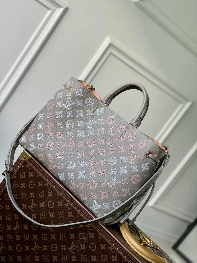 Louis Vuitton Bella Tote M23395 Gray Mahina Calfskin - Default Title - View 2