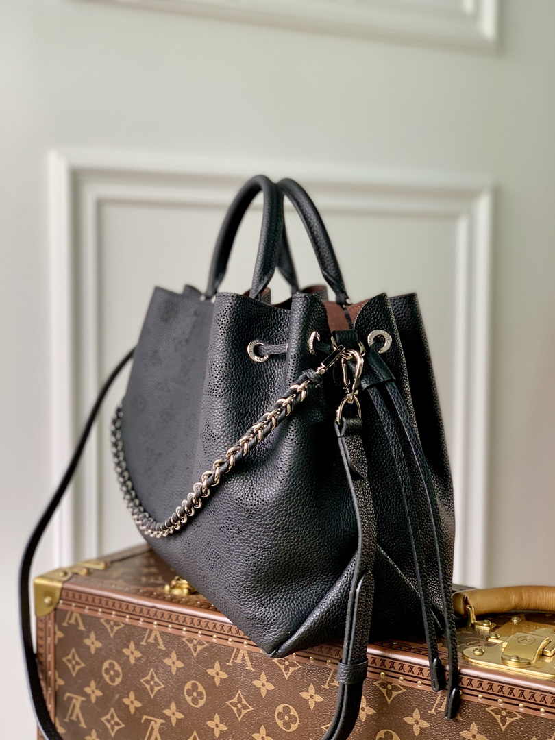 Louis Vuitton Bella Tote M59200 Black Mahina Calfskin - Default Title - View 2
