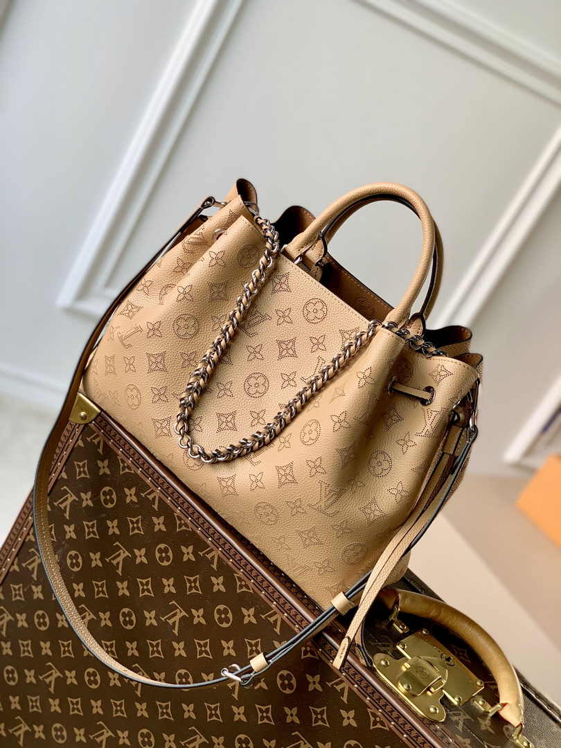 Louis Vuitton Bella Tote M59655 Brown Mahina Calfskin - Default Title - View 1