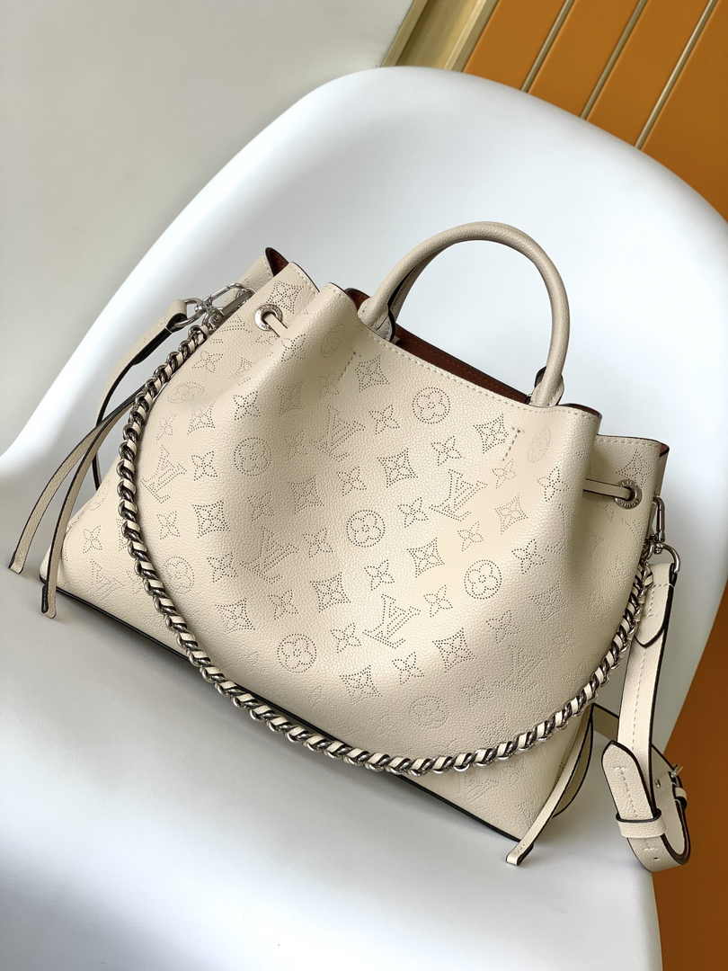 Louis Vuitton Bella Tote M59203 Beige Mahina Calfskin - Default Title - View 1