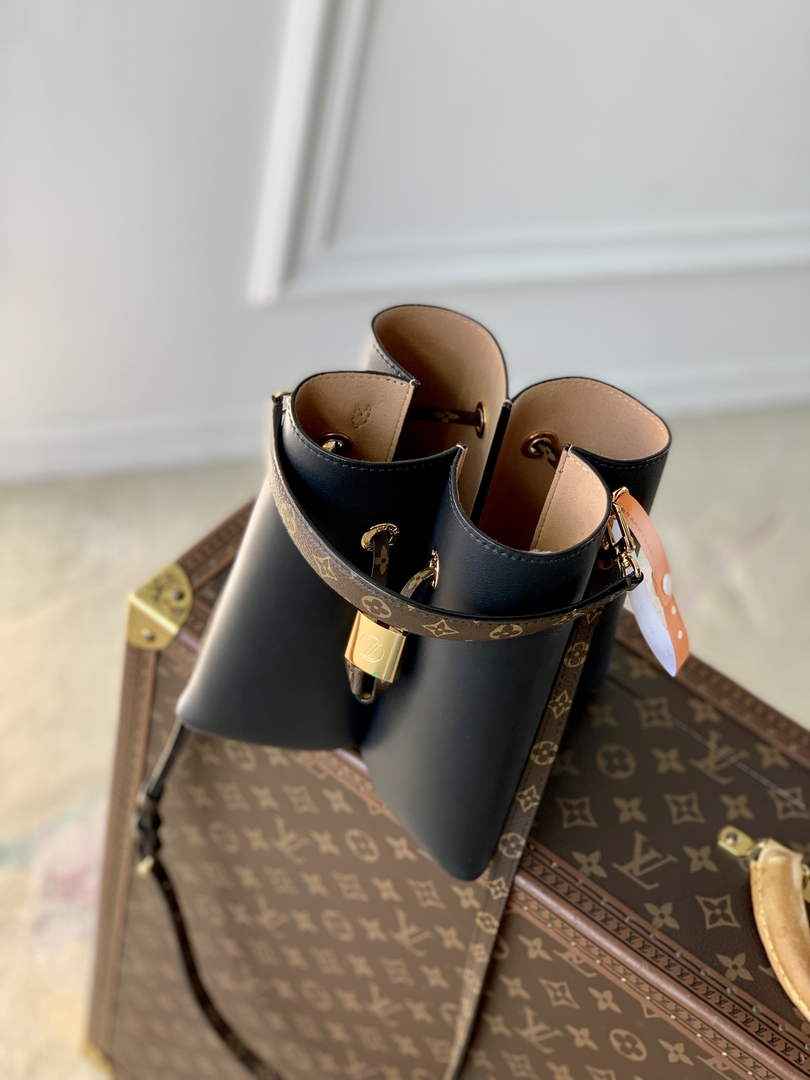 Louis Vuitton Bloom PM M13843 Black Leather Shoulder Bag