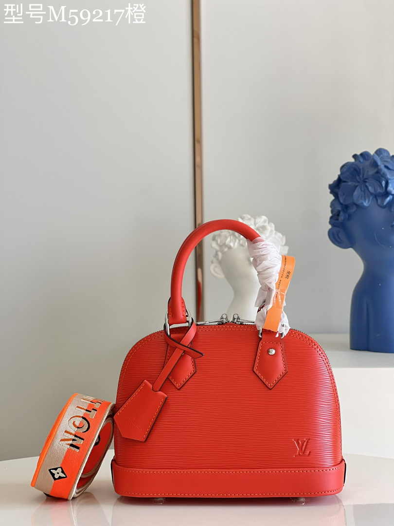 Louis Vuitton Braided Alma BB Bag M22186 Orange Epi Leather
