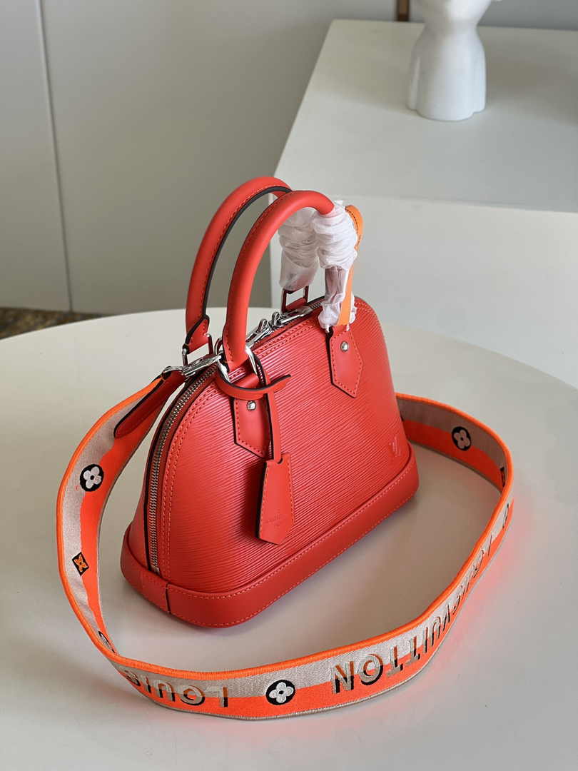 Louis Vuitton Braided Alma BB Bag M22186 Orange Epi Leather