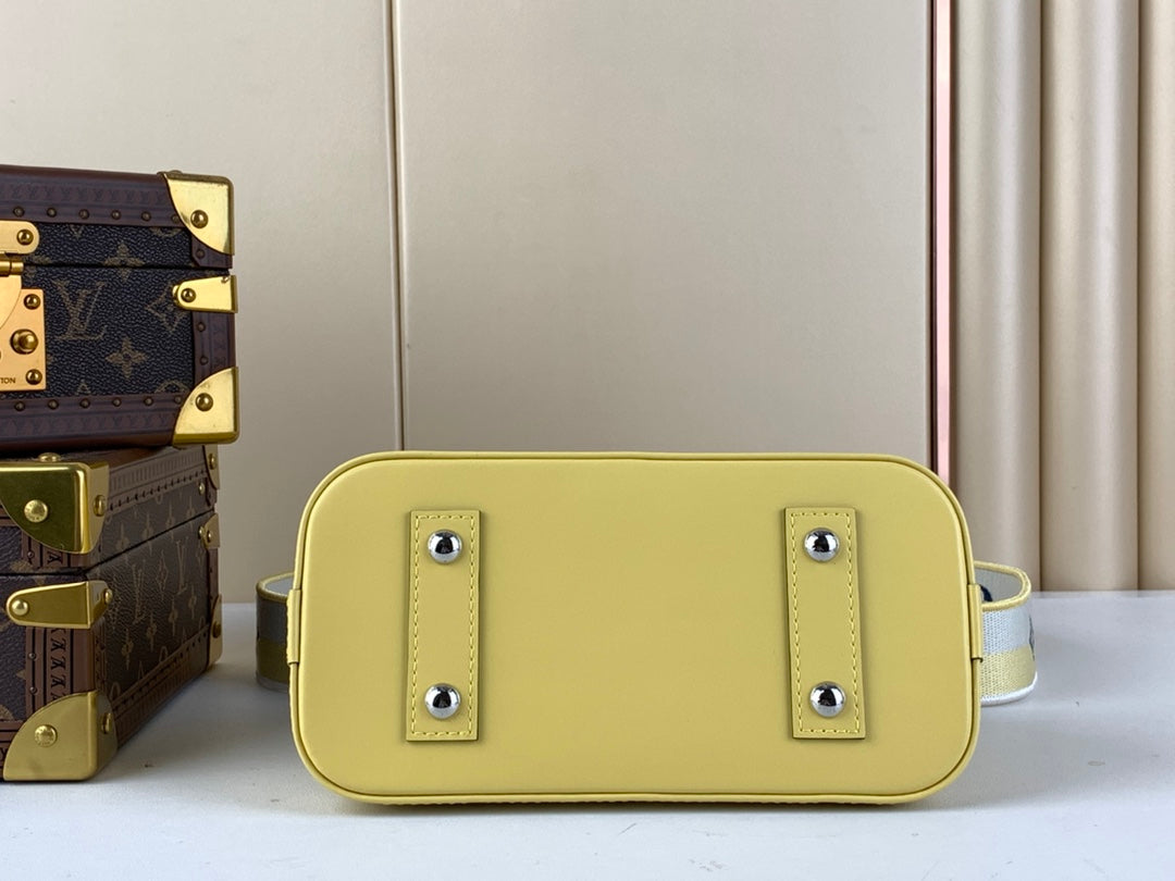Louis Vuitton Braided Alma BB Bag M22213 Yellow Epi Leather