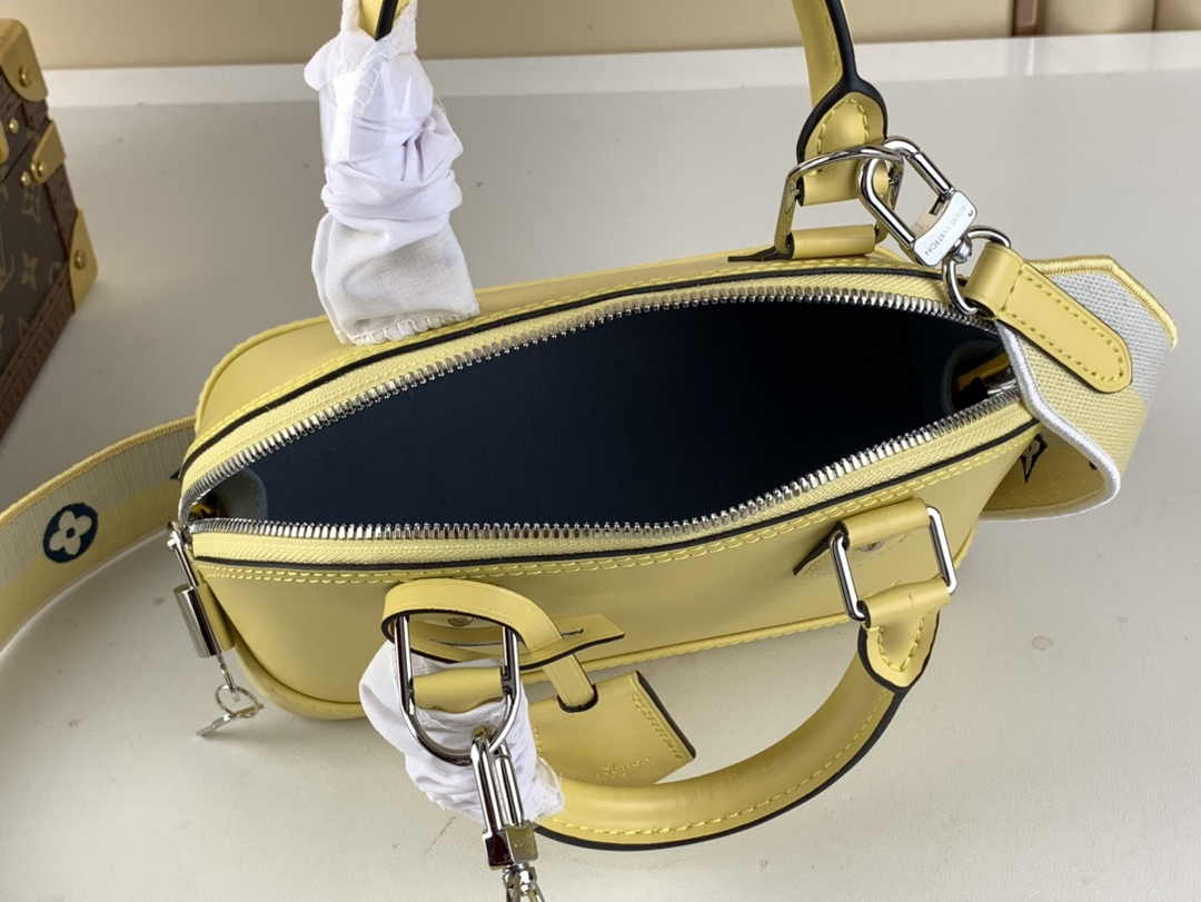 Louis Vuitton Braided Alma BB Bag M22213 Yellow Epi Leather