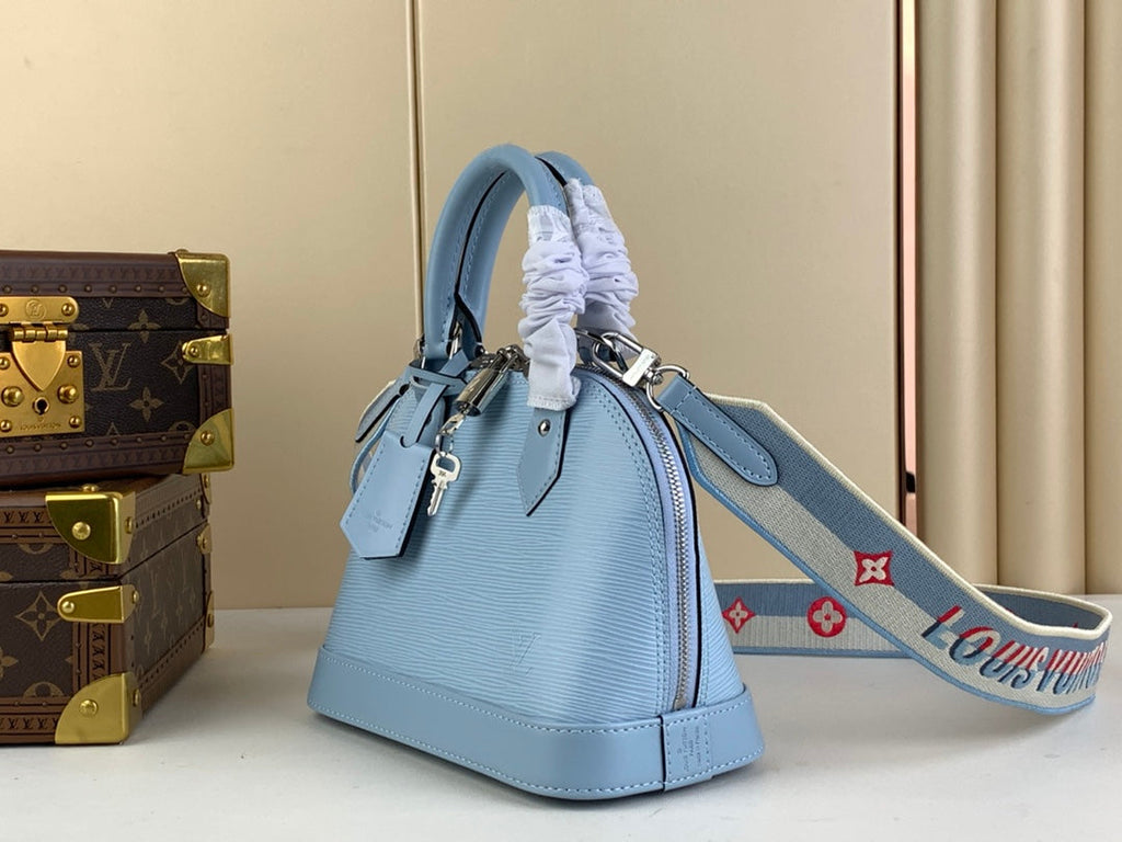 Louis Vuitton Braided Alma BB Bag M22357 blue Epi Leather