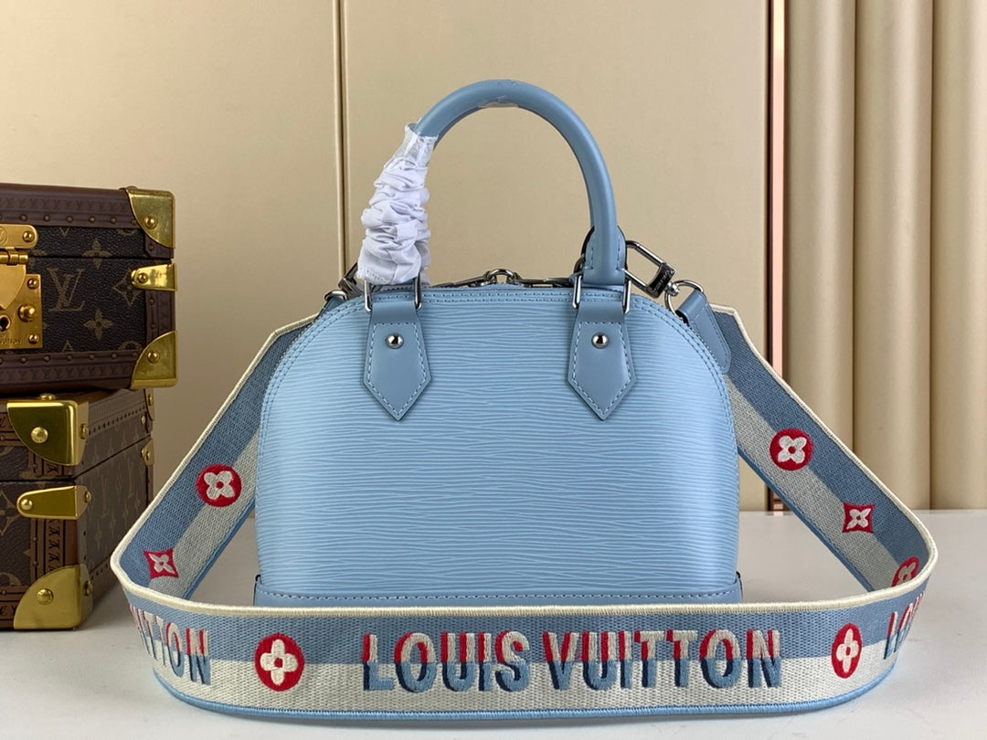 Louis Vuitton Braided Alma BB Bag M22357 blue Epi Leather