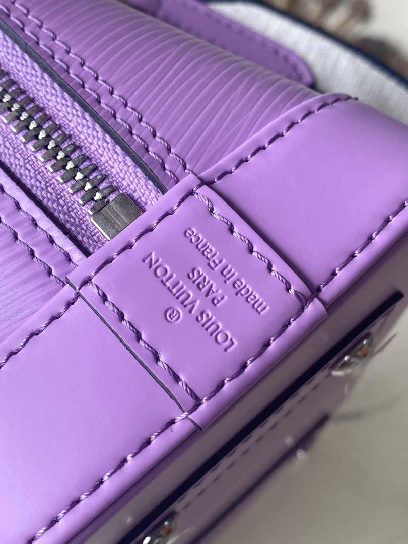 Louis Vuitton Braided Alma BB Bag M22642 Purple Epi Leather