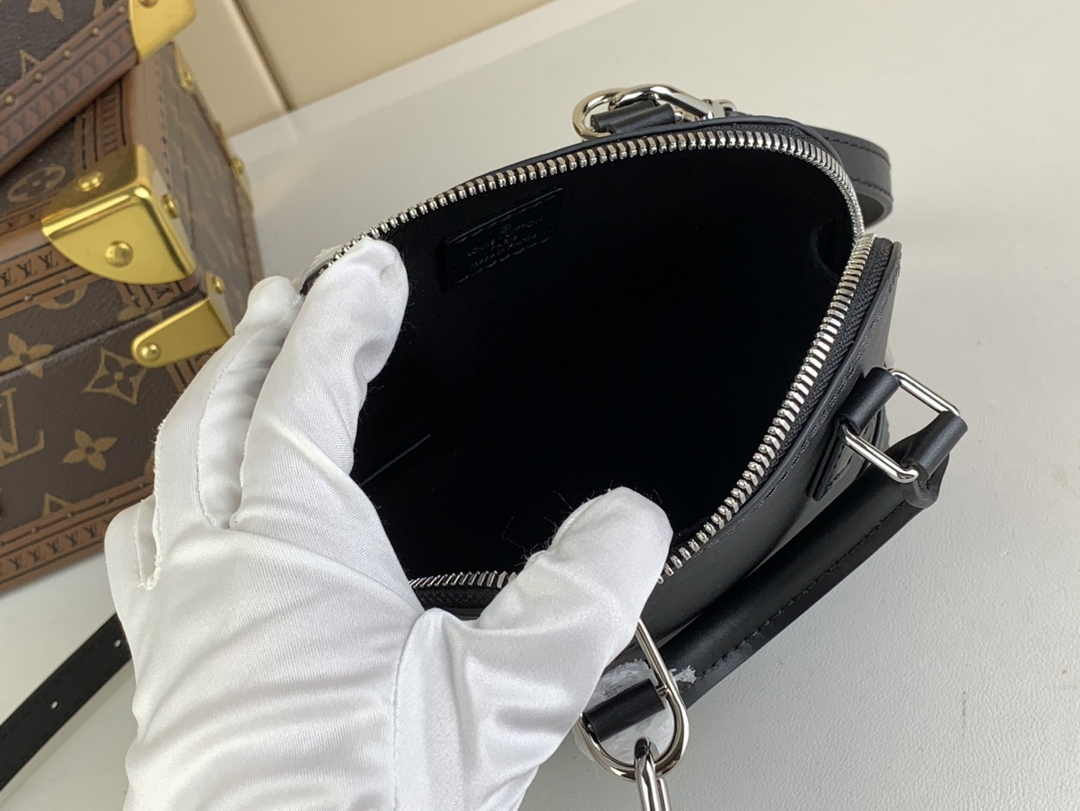 Louis Vuitton Braided Alma BB Bag M40862 Black Epi Leather