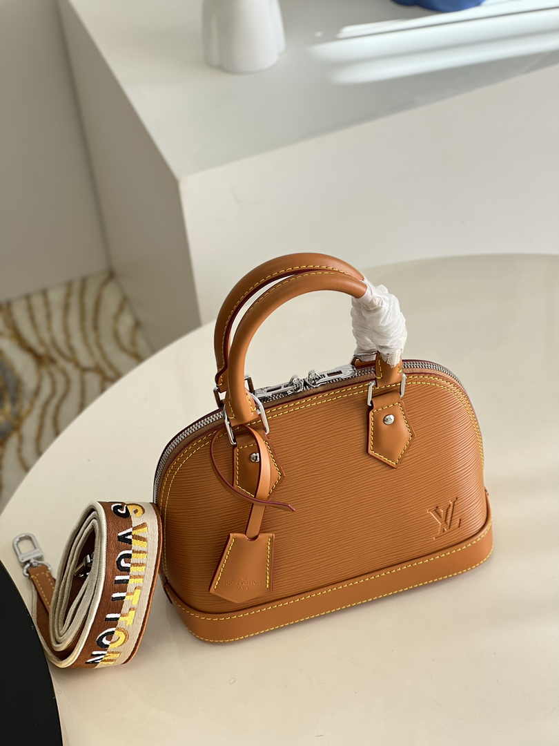 Louis Vuitton Braided Alma BB Bag M57540 Honey Gold Epi Leather