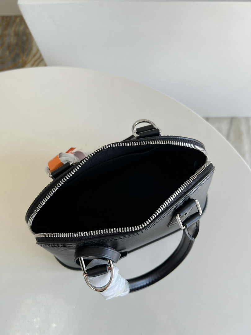 Louis Vuitton Braided Alma BB Bag M59217 Black Epi Leather
