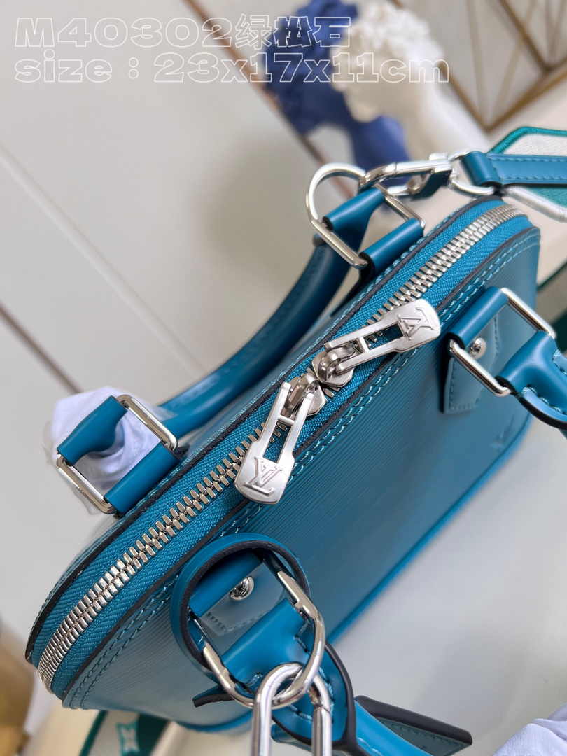 Louis Vuitton Braided Alma BB Bag M59217 Dark Blue Epi Leather