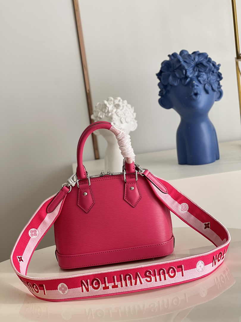 Louis Vuitton Braided Alma BB Bag M59217 Plum Epi Leather