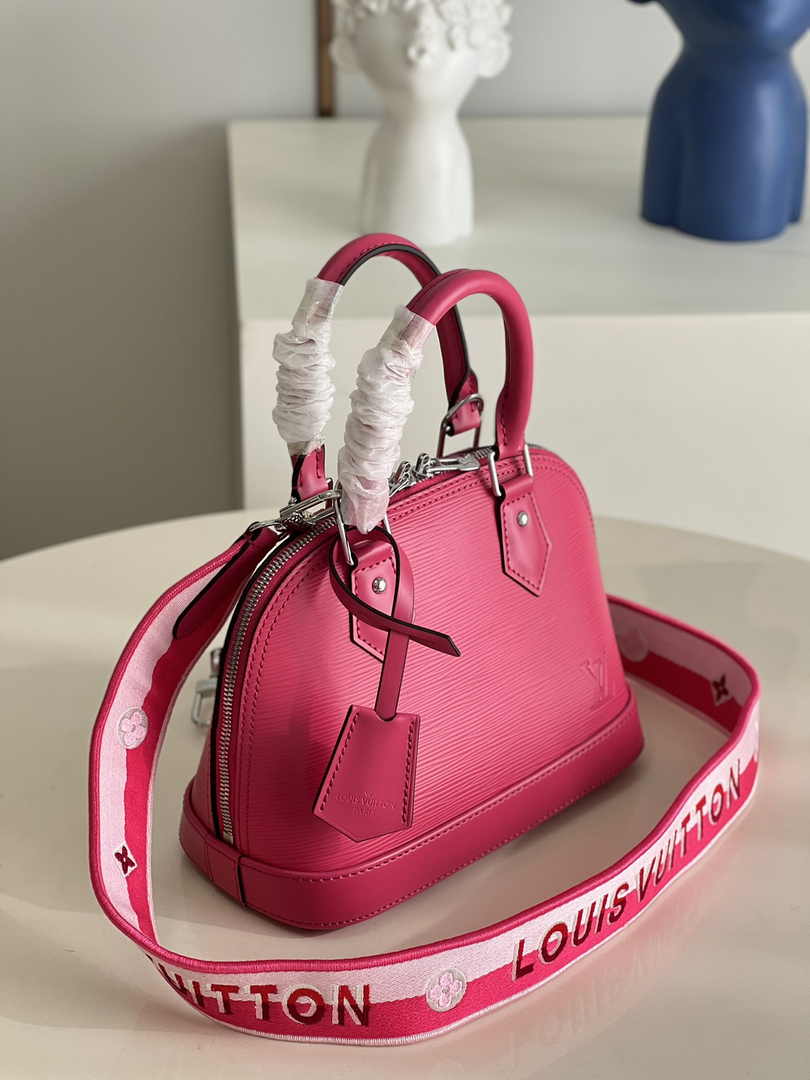 Louis Vuitton Braided Alma BB Bag M59217 Plum Epi Leather