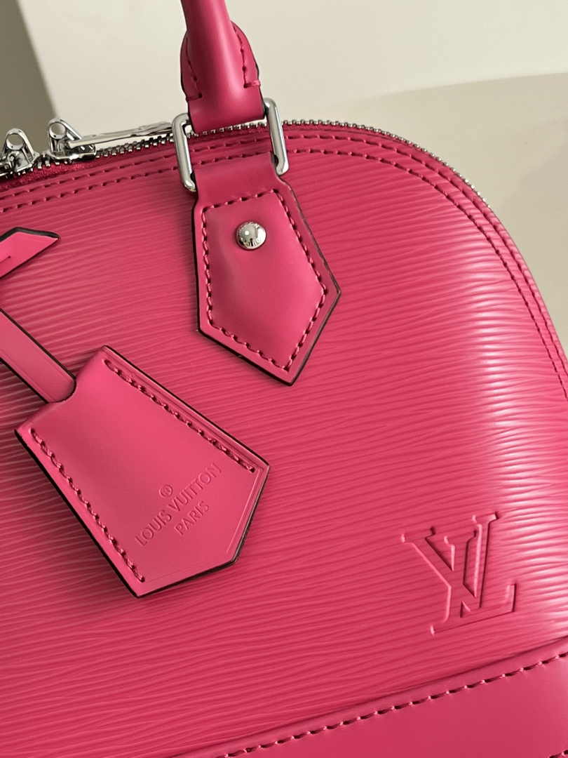 Louis Vuitton Braided Alma BB Bag M59217 Plum Epi Leather