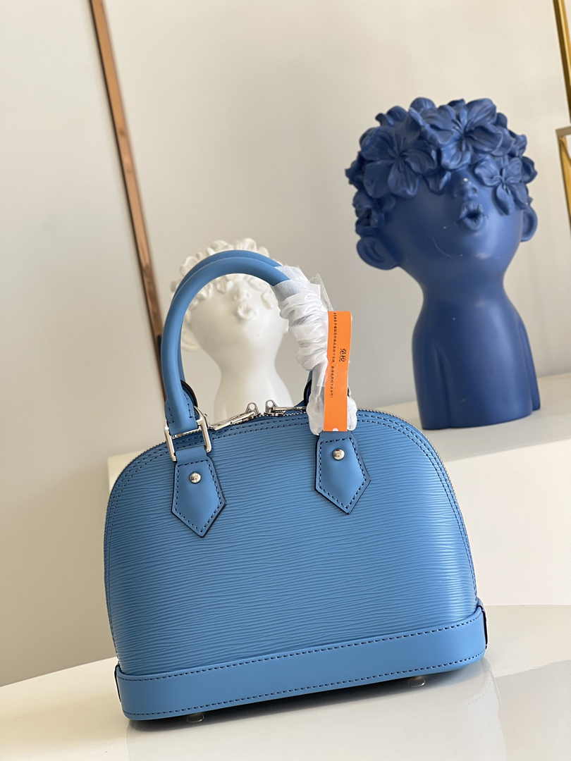 Louis Vuitton Braided Alma BB Bag M59217 Epi Leather Blue