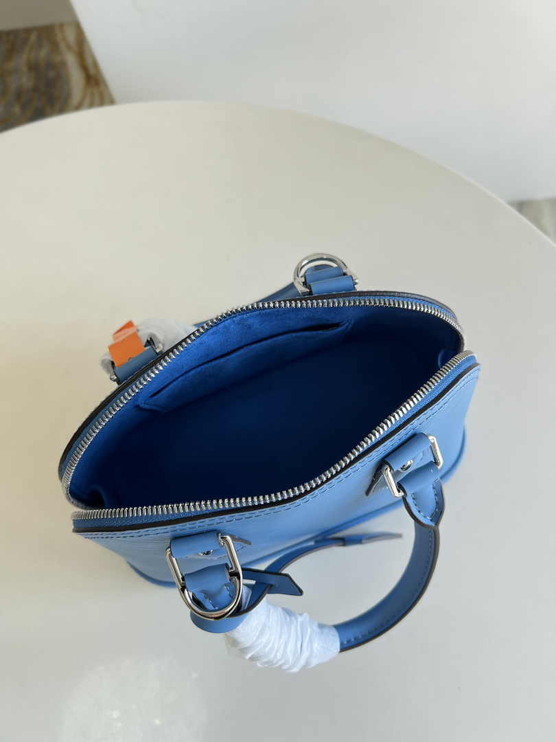 Louis Vuitton Braided Alma BB Bag M59217 Epi Leather Blue