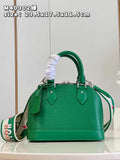 Louis Vuitton Braided Alma BB Bag M59217 Green Epi Leather