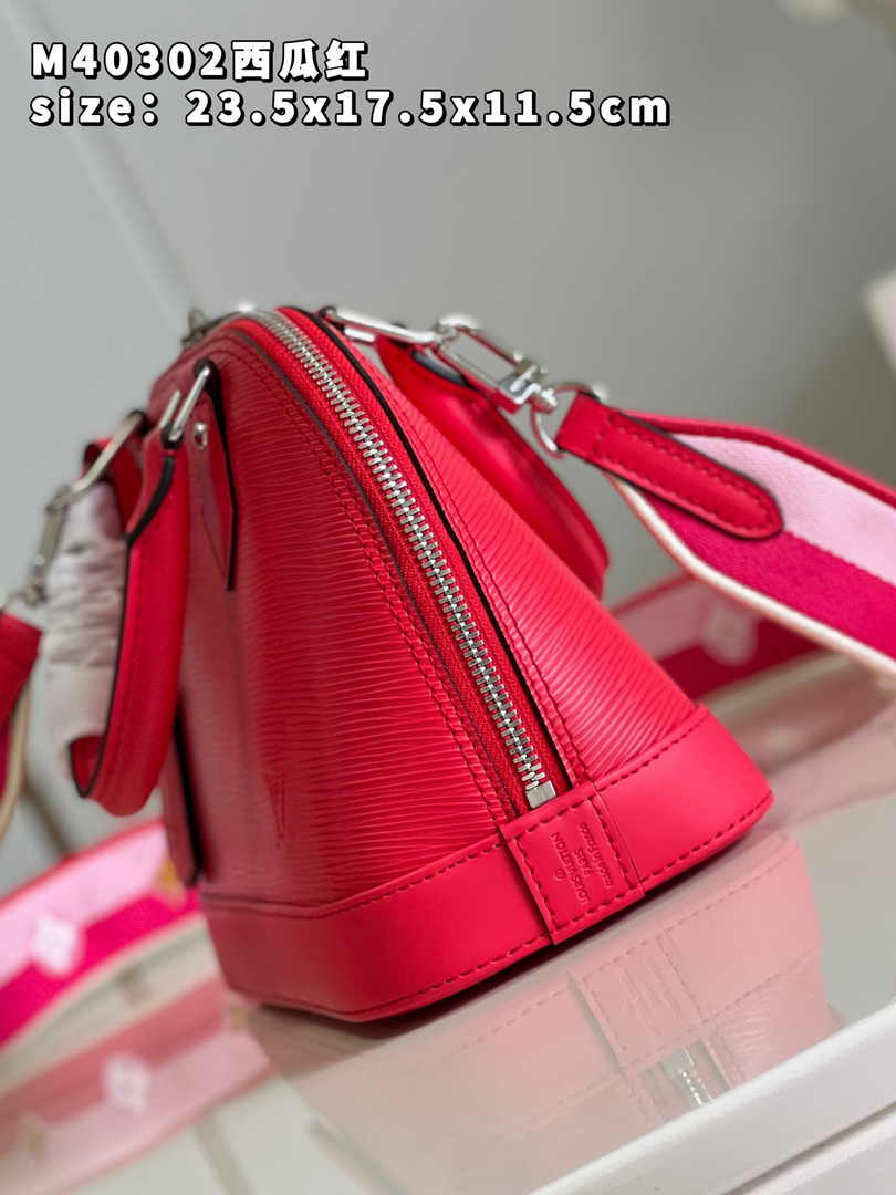 Louis Vuitton Braided Alma BB Bag M59217 Red Epi Leather