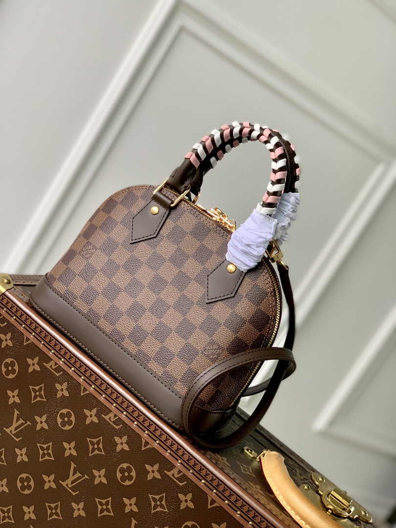 Louis Vuitton Braided Alma BB Bag N40447 Damier Ebene canvas