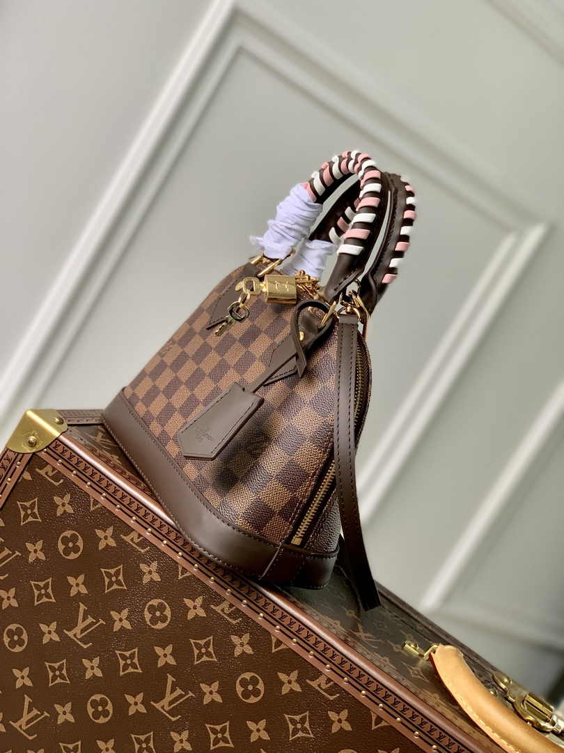 Louis Vuitton Braided Alma BB Bag N40447 Damier Ebene canvas