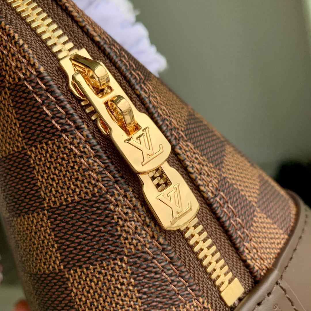 Louis Vuitton Braided Alma BB Bag N40447 Damier Ebene canvas