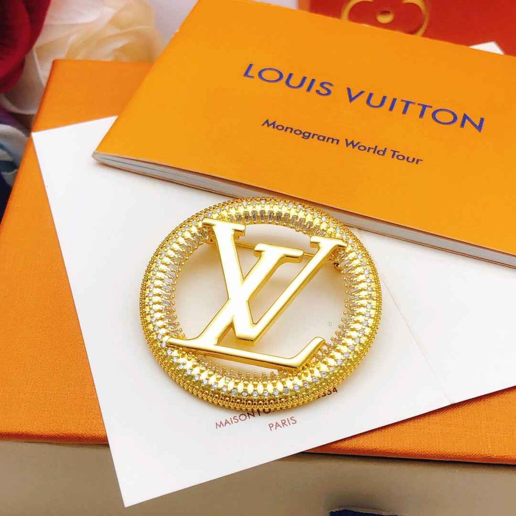 Louis Vuitton Sparkling Louise Brooch M01728 Gold
