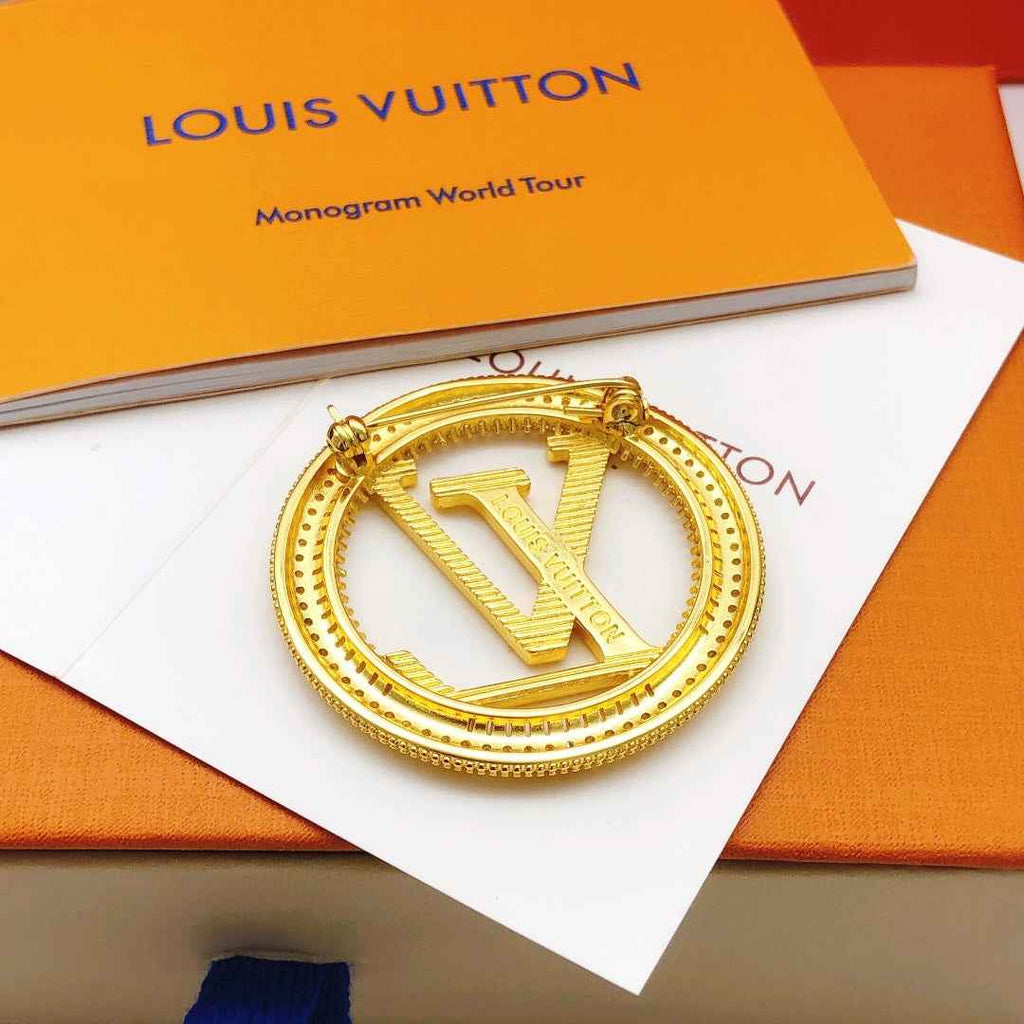 Louis Vuitton Sparkling Louise Brooch M01728 Gold