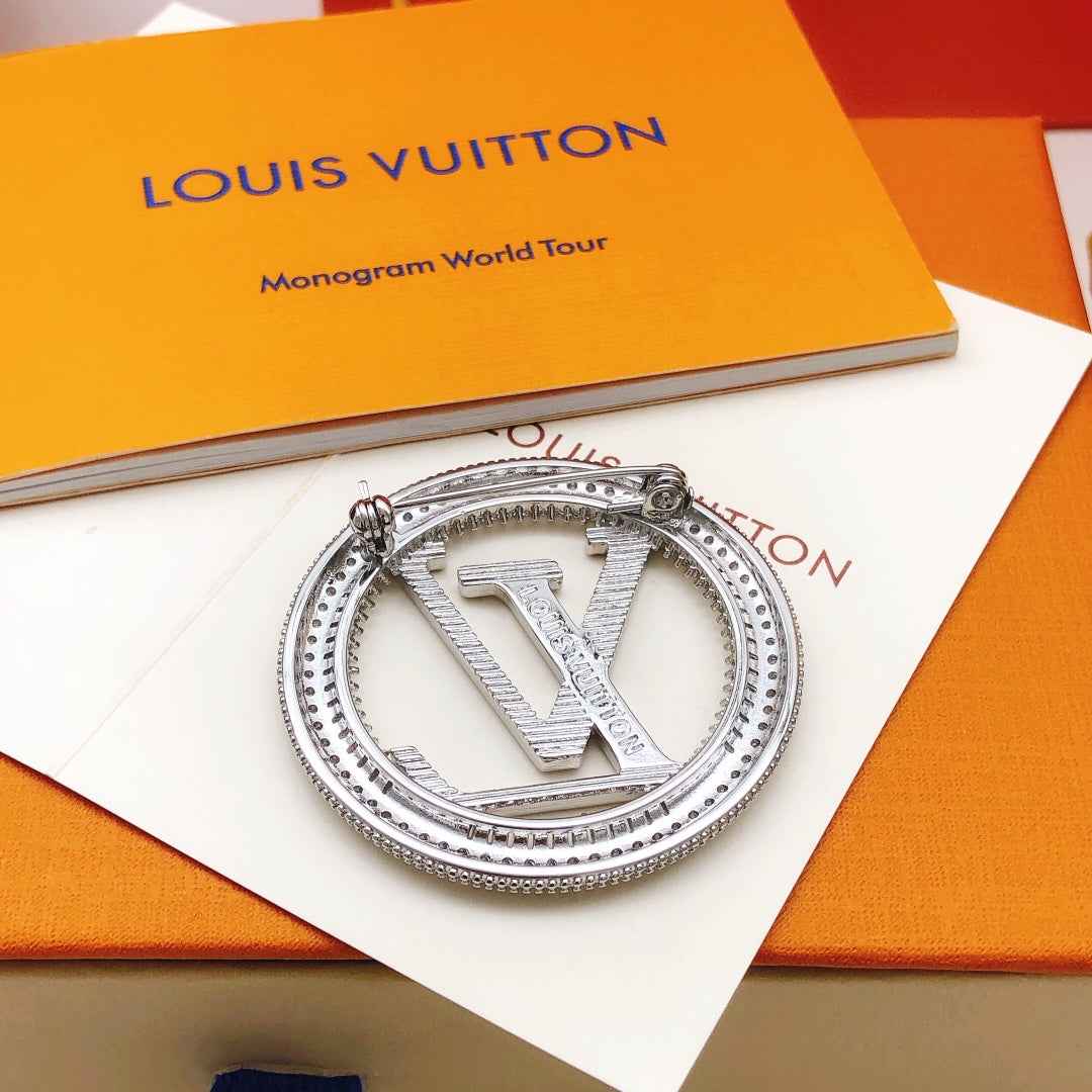 Louis Vuitton Sparkling Louise Brooch M01728 Silver