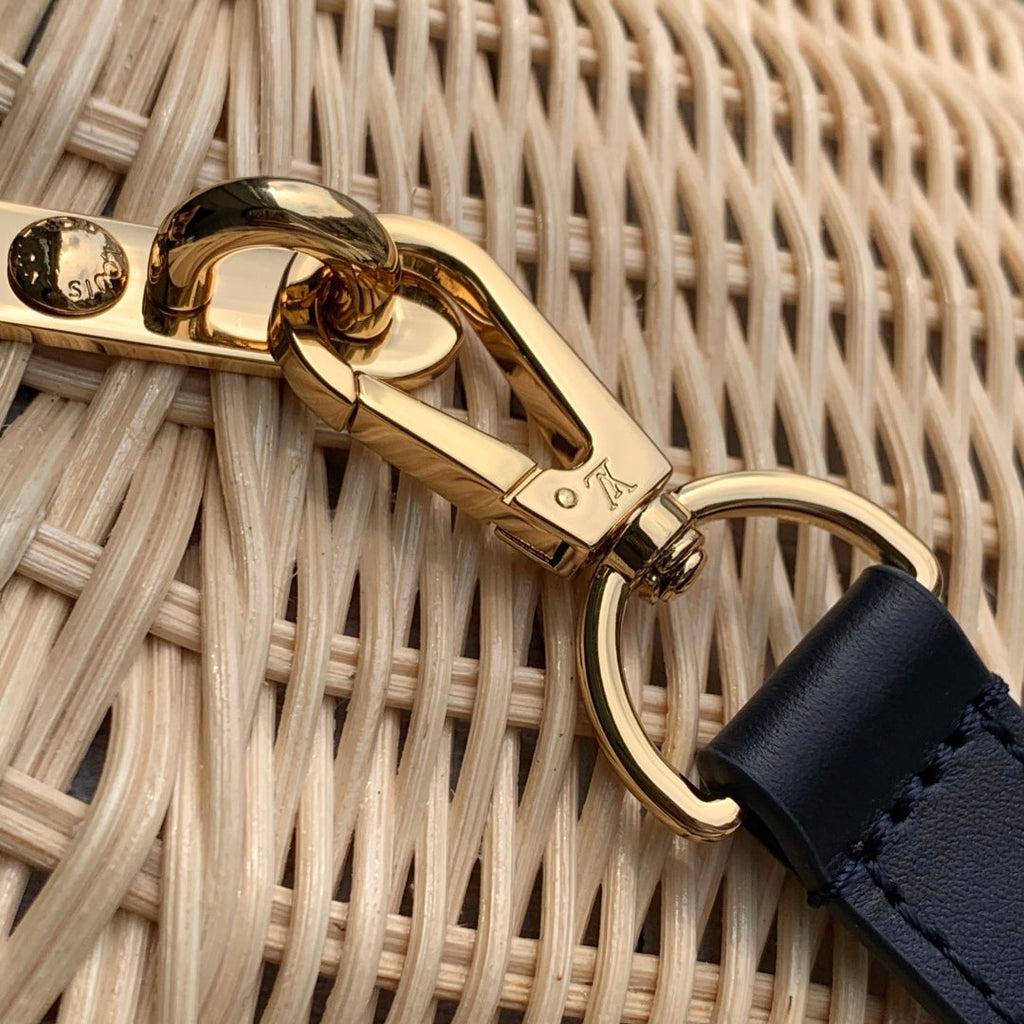 Louis Vuitton Capucines BB Bag, M14366 Navy Rattan and cowhide leather