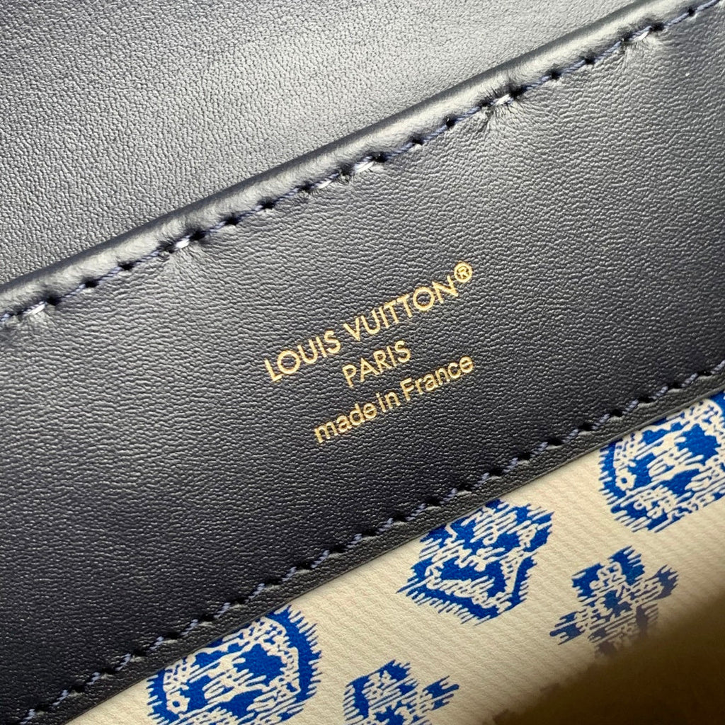 Louis Vuitton Capucines BB Bag, M14366 Navy Rattan and cowhide leather