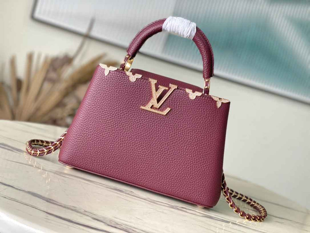 Louis Vuitton Capucines BB Bag M23263 Wine Red Taurillon leather