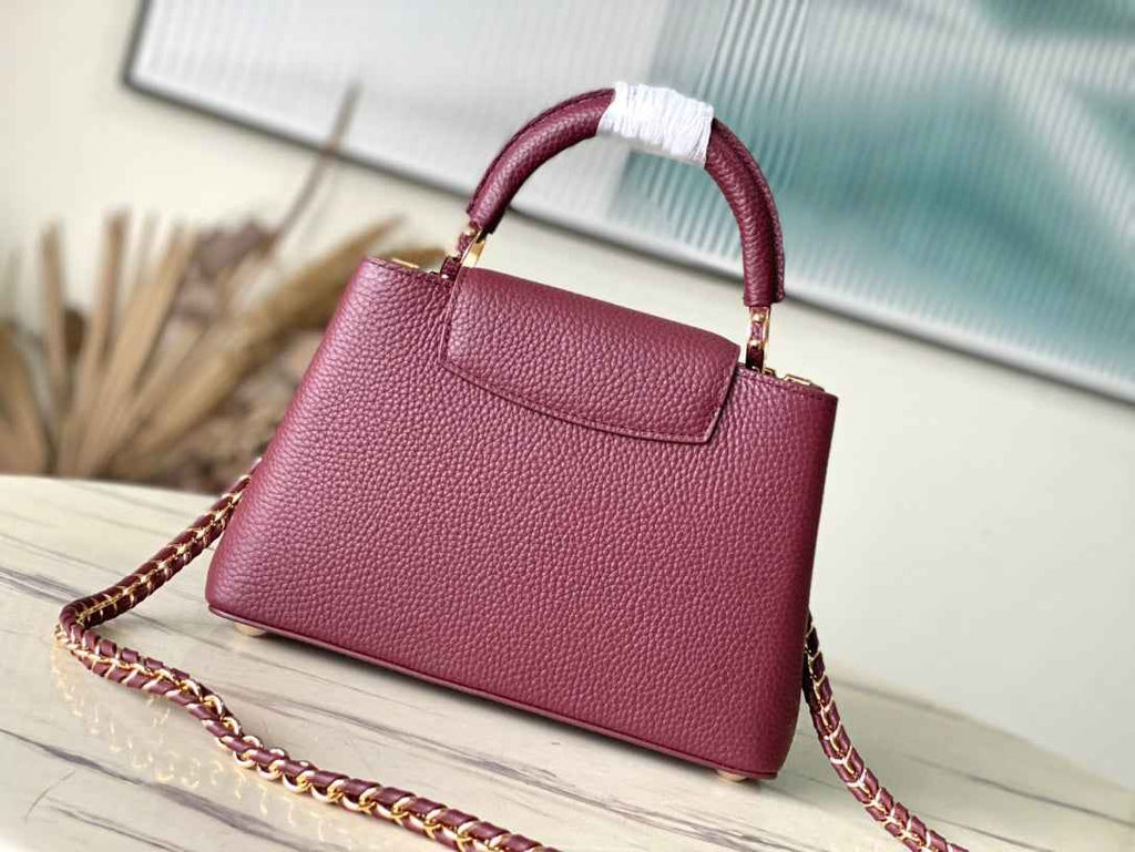 Louis Vuitton Capucines BB Bag M23263 Wine Red Taurillon leather